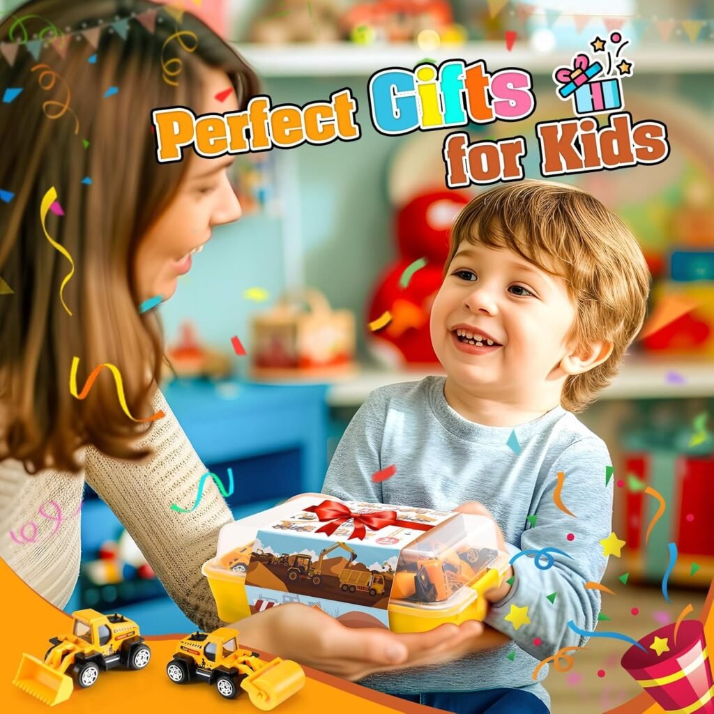 Toys for 3-8 Year Old Boys Girls, Alloy Cars Construction Toys, Alloy Construction Engineering Vehicle Toy Sets, Toys for Ages 3-8
