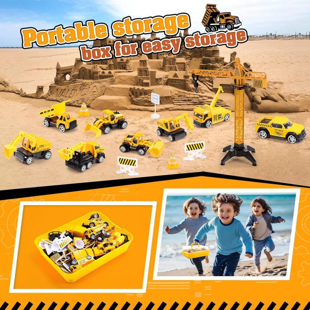 Toys for 3-8 Year Old Boys Girls, Alloy Cars Construction Toys, Alloy Construction Engineering Vehicle Toy Sets, Toys for Ages 3-8