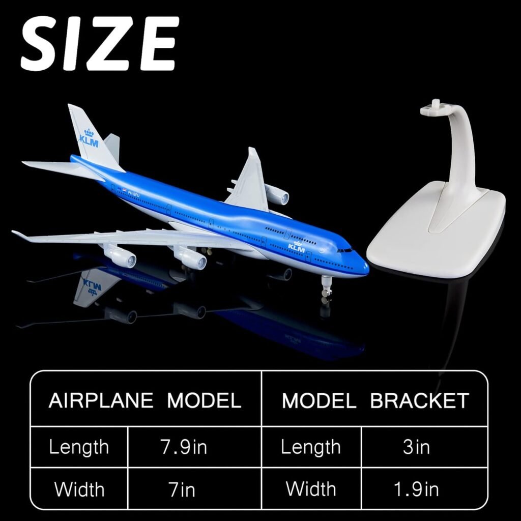 1:300 Scale KLM Dutch Royal Boeing 747 Airplane Models Alloy Diecast Airplane Model