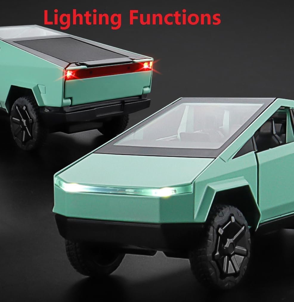 1/32 Toy Trucks Pickup Off-Road Vehicle Alloy Car Model Diecast Metal Toy Truck Model Simulation Sound Light Gifts for boy Girl. (Blue)