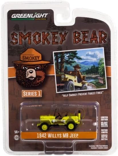 1942 Willys MB Jeep, Green - Greenlight 38020A/48-1/64 Scale Diecast Model Toy Car