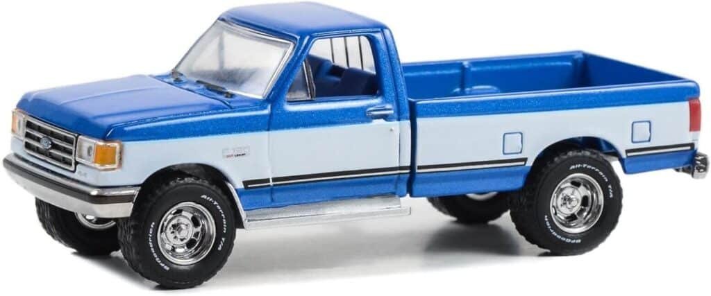 1988 F-150 XLT Lariat Pickup Truck Blue Metallic and White with Blue Interior All Terrain Series 15 1/64 Diecast Model Car by Greenlight 35270D