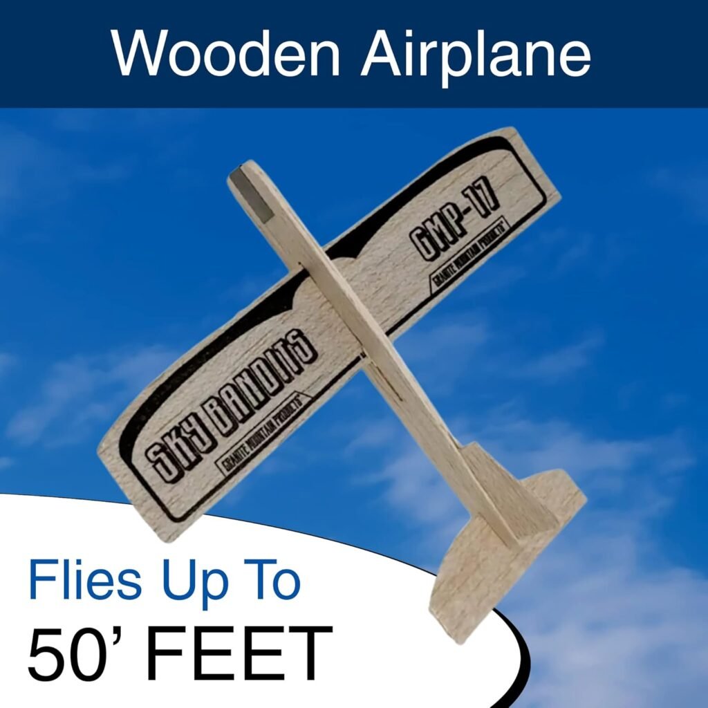 Balsa Wood Airplane Kits | Plane Toys Set - 6 Small Balsa Glider | Set of 6 Balsa Wood Airplane Gliders | Model Toy Airplane Kit | Balsa Wood Airplanes Perfect for Party Favors, Parties, and BBQs
