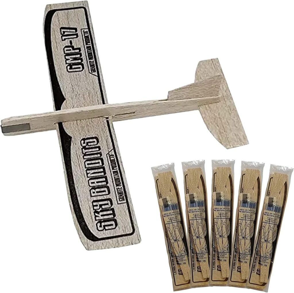 Balsa Wood Airplane Kits | Plane Toys Set - 6 Small Balsa Glider | Set of 6 Balsa Wood Airplane Gliders | Model Toy Airplane Kit | Balsa Wood Airplanes Perfect for Party Favors, Parties, and BBQs