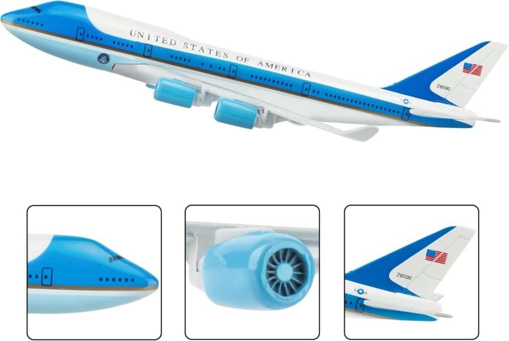 Busyflies Model Airplane 1:400 Diecast Airplanes Model Aircraft Metal Airforce One 747 Plane Alloy Model for Birthday Gift