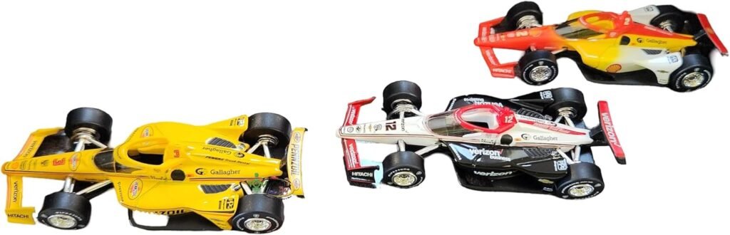 Greenlight 11611 2024 Indianapolis 500 All Penske Front Row 3-Car Set #3 Scott McLaughlin, 2 Josef Newgarden, 12 Will Power 1:64 Scale Indy 500 in Diorama Display Box