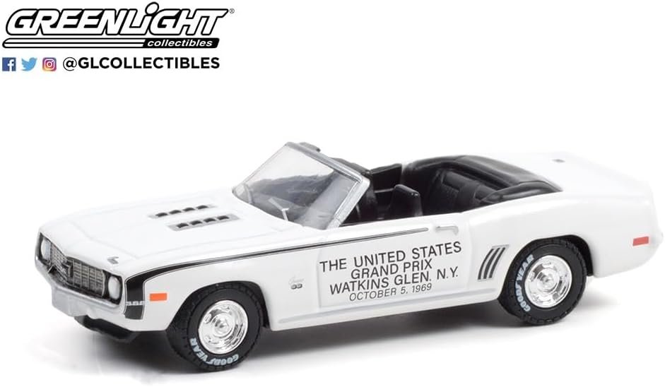 Greenlight 30274 1969 Chevy Camaro Convertible US GP Pace Car 1:64 Scale