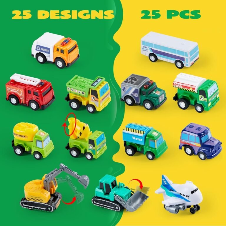 JOYIN 25 Pieces Pull Back Cars Set Review