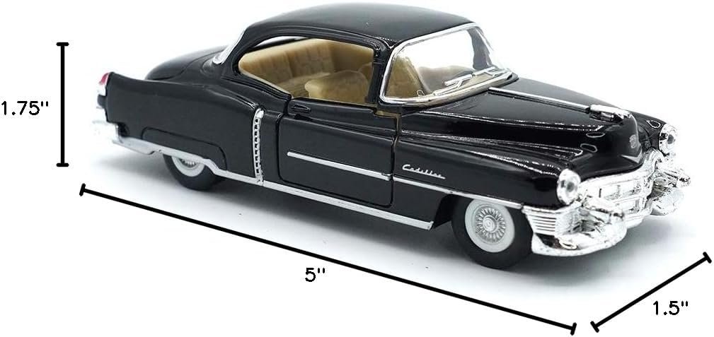 KiNSMART 1963 Cadillac Series 62 Black 5 Inch 1:43 O Scale Die Cast Metal Model Toy Classic Ventage Car