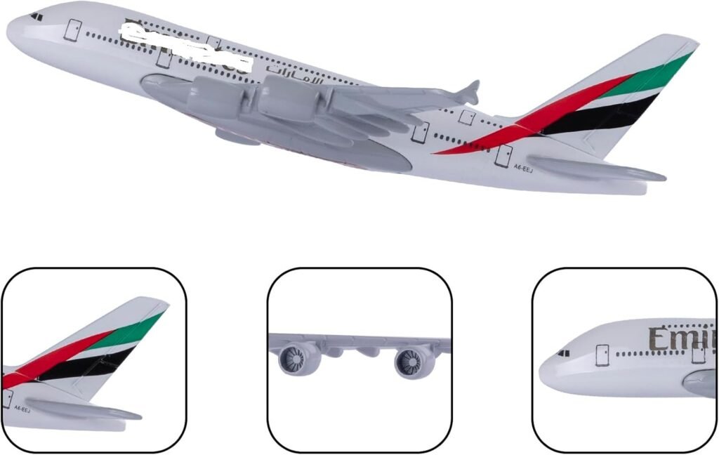 Modefling 1/400 Scale A380 Model Plane Diecast Model Airplanes for Adults Die-cast Airplanes for Home/Office Décor