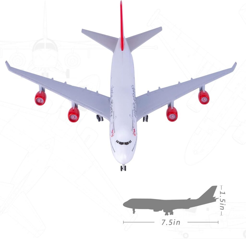Modefling Plane 1/300 Scale Diecast Model Airplanes for Adults British Airways B747 Airplane Model Planes Die-cast Airplanes for Home/Office Décor