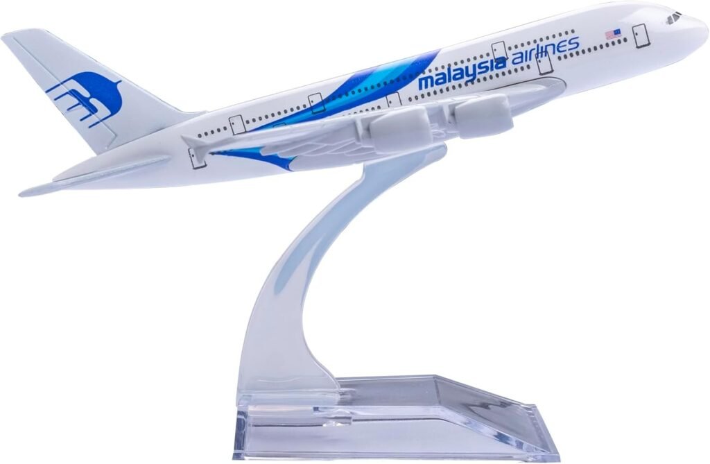 Model Plane 1:400 Scale Model Malaysia A380 Model Airplane Diecast Airplanes Model for Gift