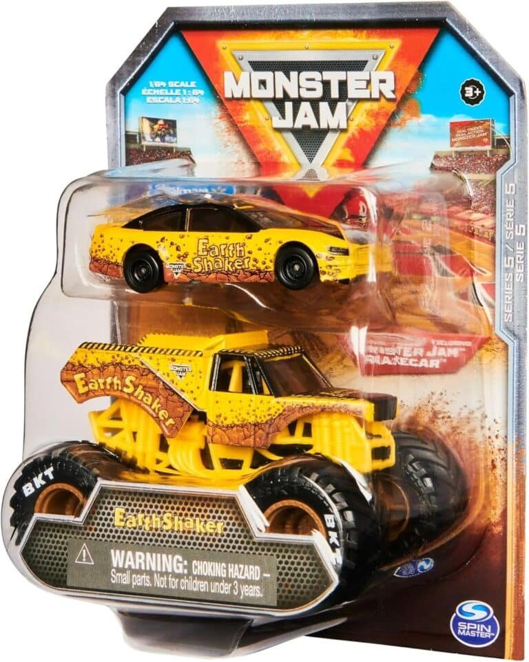 Monster Jam Official 1:64 Scale Diecast 2-Pack Series 5 Monster Truck and Race Car: Earth Shaker Review