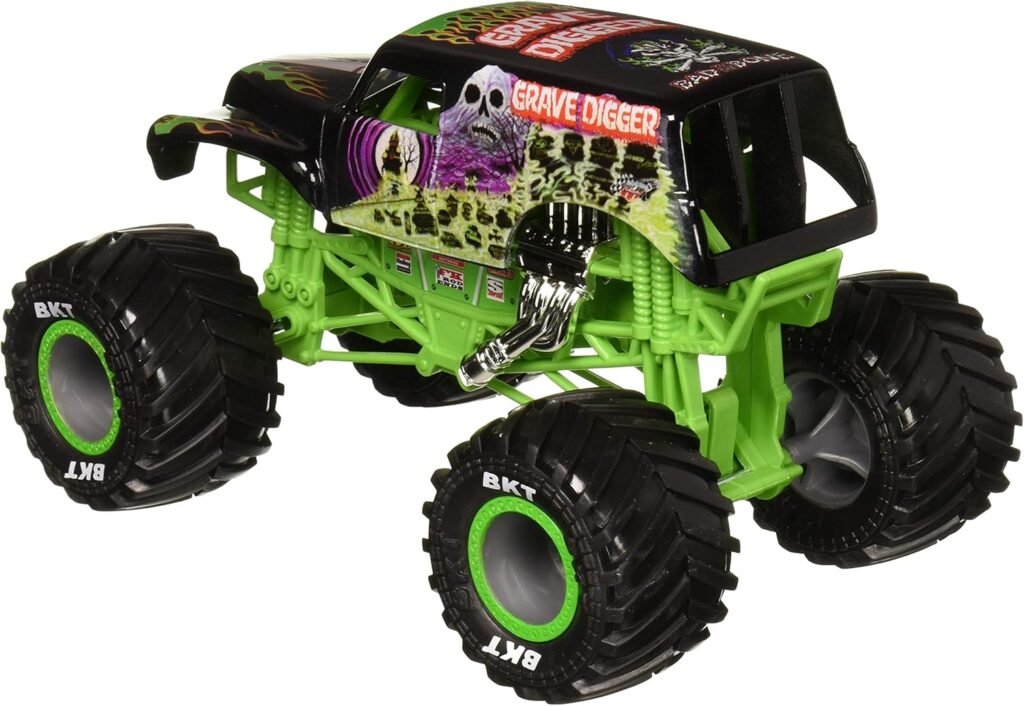 Monster Jam, Official Grave Digger Monster Truck, Die-Cast Vehicle, 1:24 Scale