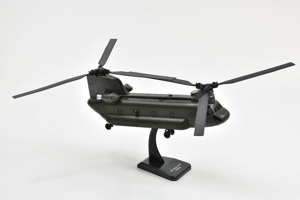 New Ray Boeing CH-47 Chinook Aircraft United States Army Olive Drab Military Mission Series 1/60 Diecast Model