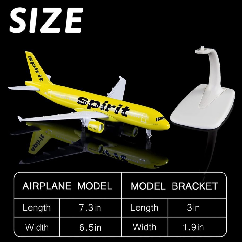 1:300 Scale American Spirit Airlines 320 Airplane Models Alloy Diecast Airplane Model