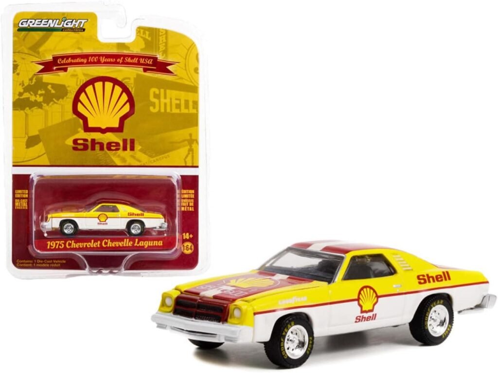 1975 Chevy Chevelle Laguna, Yellow - Greenlight 28100B/48-1/64 Scale Diecast Model Car