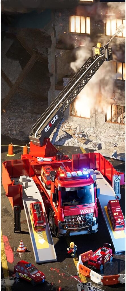 Construction Toys Truck Crane for Kids - Truck Race Track Kids Toy Eject Car Set Excavator Bulldozer Dump Trucks Cement Truck Vehicle Easter Christmas Birthday 2+ 3 4 5 6 7 8 Years Old Boy Girl Gift