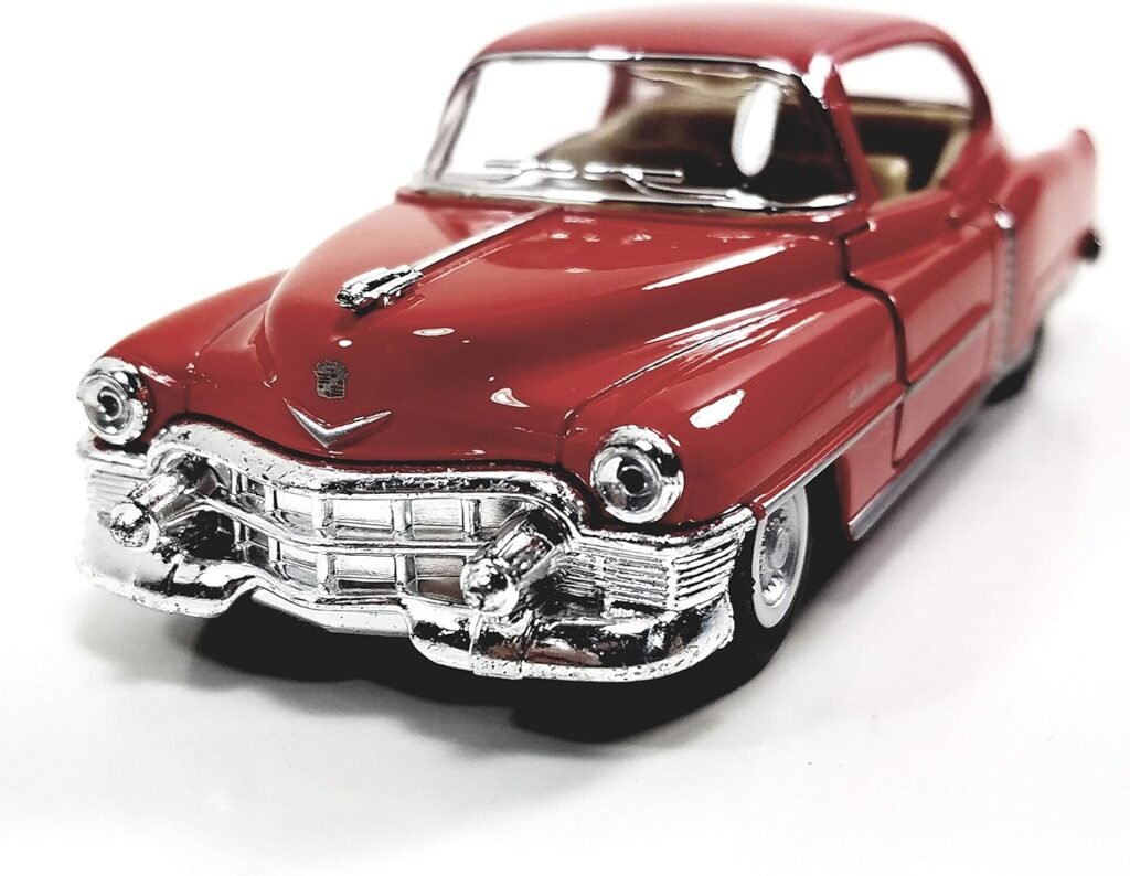 KiNSMART 1963 Cadillac Series 62 Cherry Red 5 Inch 1:43 O Scale Die Cast Metal Model Toy Classic Ventage Car