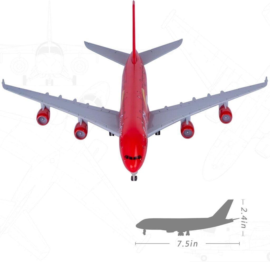 Modefling 1/300 Scale Plane Models A380 Model Diecast Model Airplanes for Adults Model Planes Die-cast Airplanes for Home/Office Décor